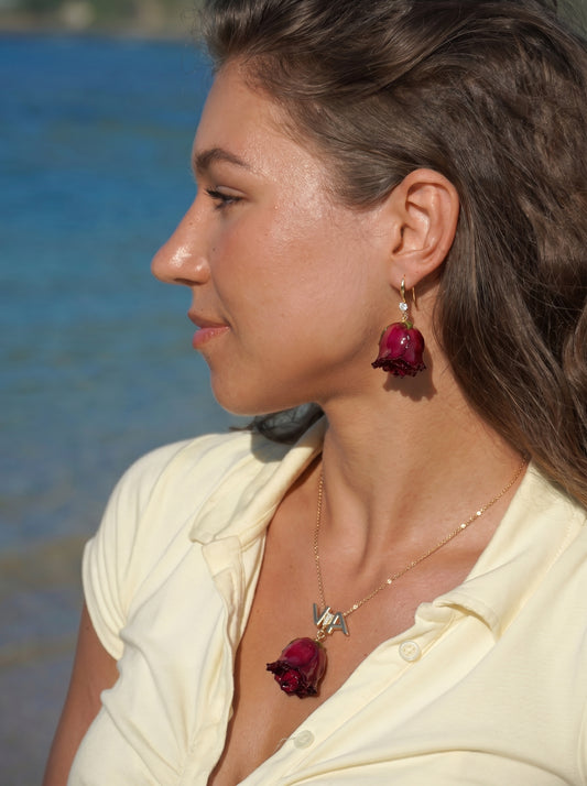 *REAL* Rose Jewelry Set