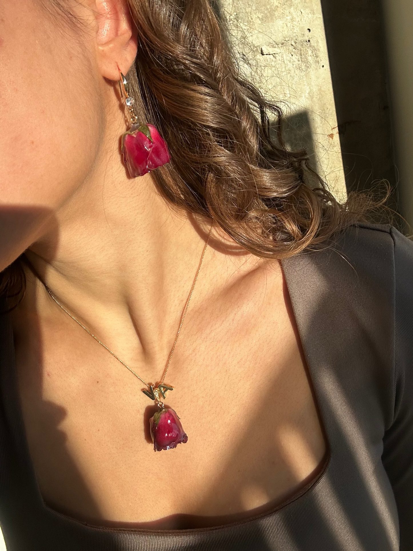 *REAL* Rose Jewelry Set